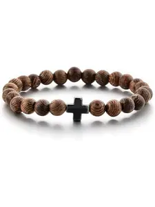 St John the Baptist Orthodox Brotherhood Prayer Bead Bracelet - Wooden Beads and Cross - Available in Multiple Sizes! Beaded Bracelet