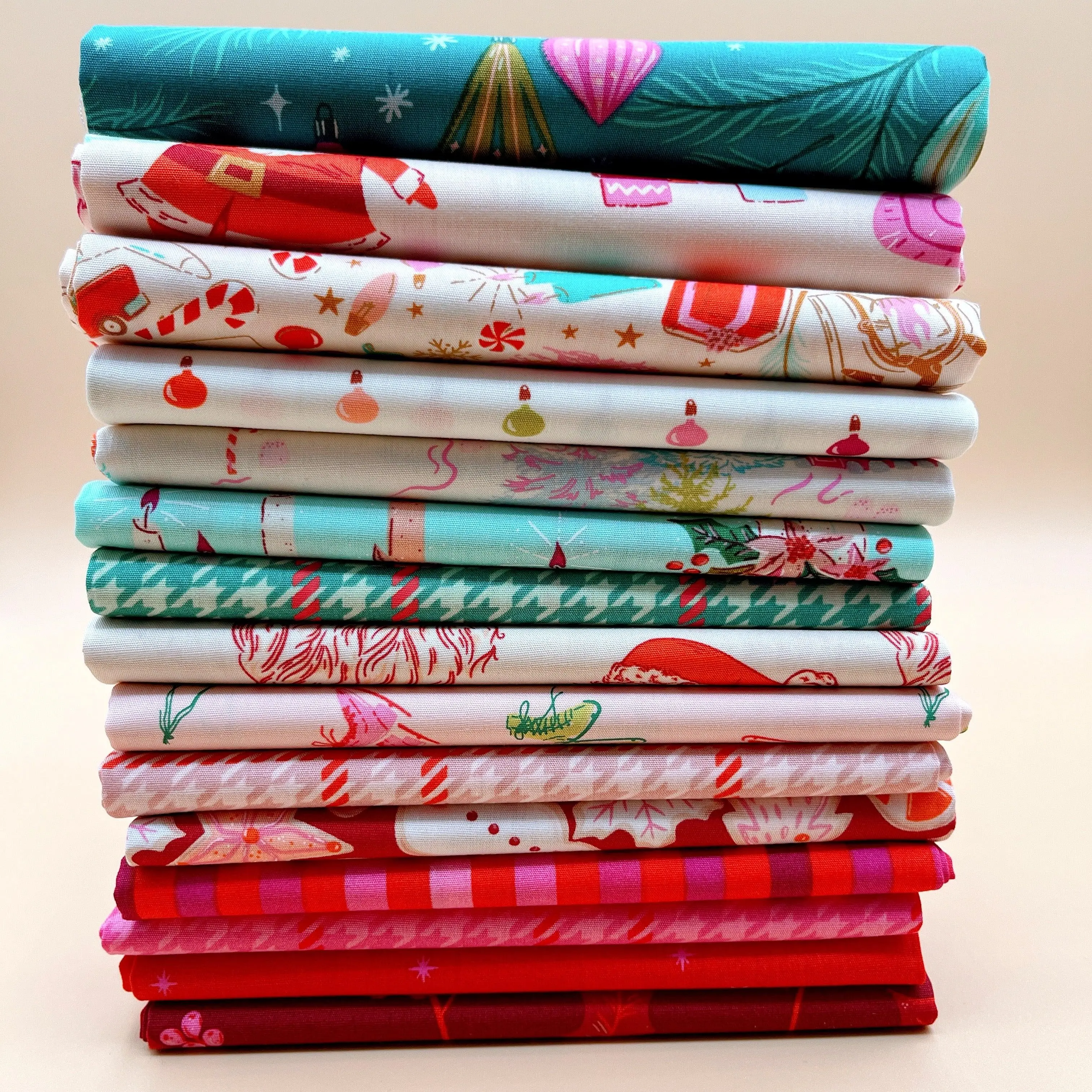 Christmas in Color Fabric Stash Fat Quarter Bundle