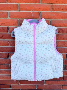 Floral Puffer Tween Vest