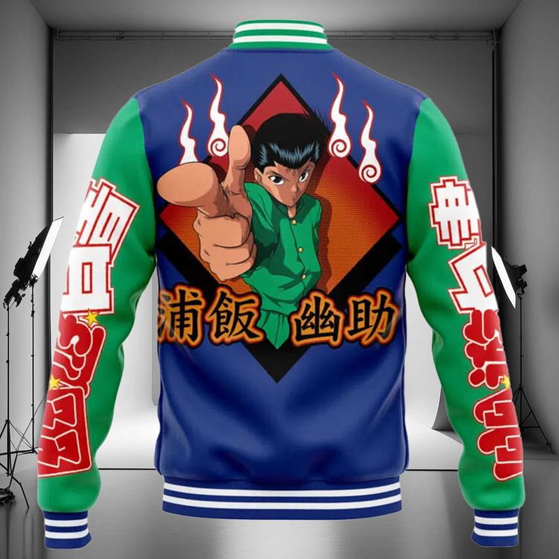 Yusukee Urameeshi Ghost Fighter Baseball Jacket, YuYuu Hakushoo Anime Movie Design Varsity Jacket, Manga Gift, Retro Merch Unisex Streetewar | 020126.C14904.ID00