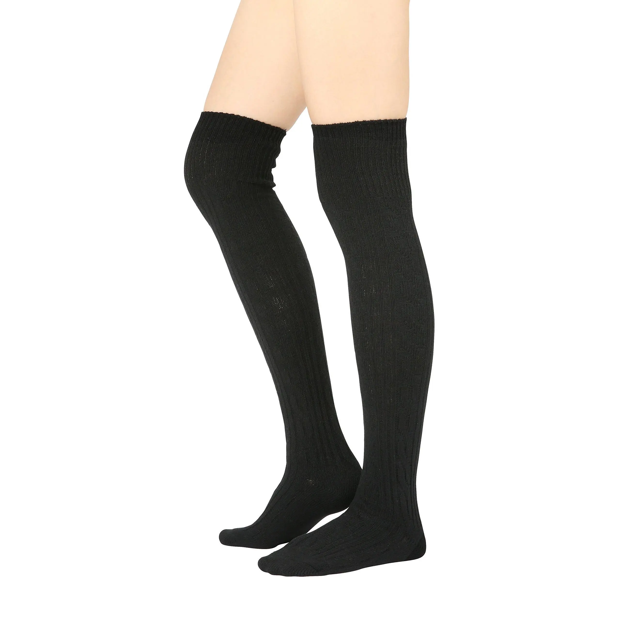 Winter Cozy Cable Knit Over The High Boot Socks