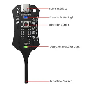 OSS W01 V2.0 Updated Type-C Inductance Tester Motherboard Coil Tester Electronic Circuit Board Inductor Detector for Phone Motherboard Component Repair Electromagnetic Induction Quick Fault Check Tools #fathersdaygift #summervibes