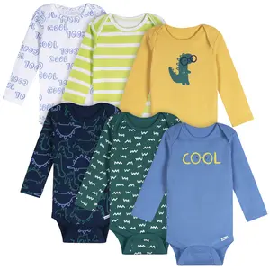 Onesies Baby Boys 6-Pack Bodysuits with Soft Cotton Fabric, Comfortable Fit & Snap Enclosures for Diaper Changes