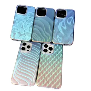 Holographic iPhone Case - Shiny Soft and Bendy Design, Perfect Fit for iPhone 11 and Above, Flexible Material, Reflective Surface chrome hearts  phone