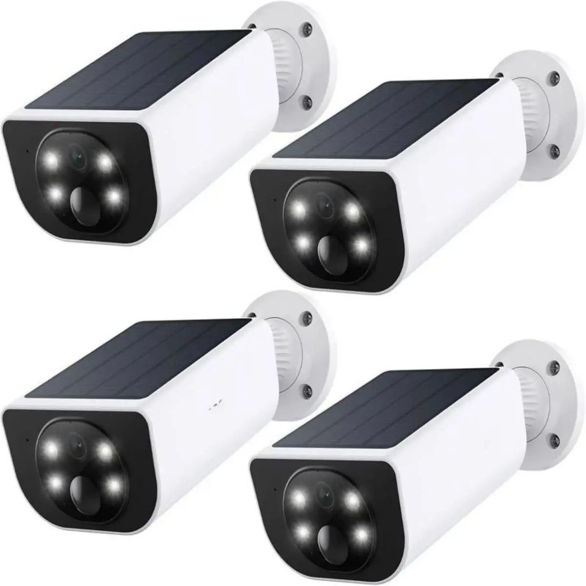 2K Solar Camera Outdoor Wireless-2.4Ghz WiFi Cameras for Home Security, Continuous Power, Color Night Vision, SD Card/Cloud Storage, Waterproof, Compatible with Alexa/Google S1 (1 Pack)