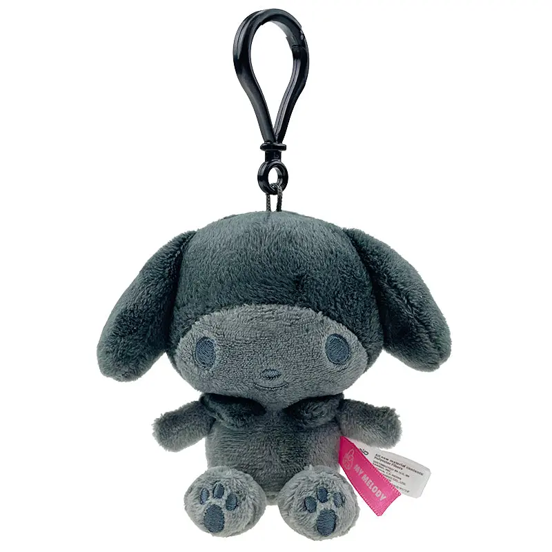Sanrio My Melody Ash Monochrome Series Plush Mascot Clip, Cute Cartoon Mini Soft Keychain, Fashion Key Accessories Sanrio My Melody Ash Monochrome Series Plush Mascot Clip, Cute Cartoon Mini Soft Keychain, Fashion Key Accessories