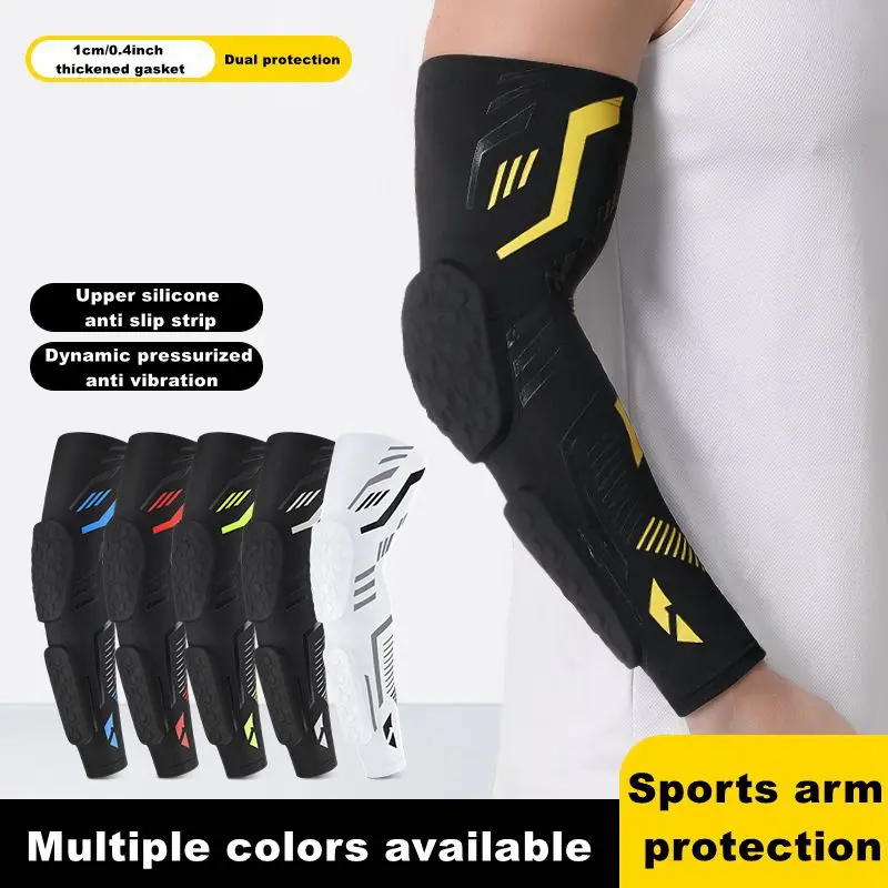 2-Piece Honeycomb Arm Protection Sleeves – Shock-Absorbing Guard for Basketball, Cycling & Outdoor Sports, 6 Colors Available