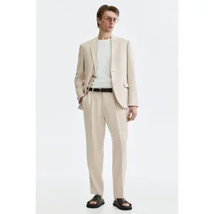 H&M Regular Fit Tailored linen-blend trousers