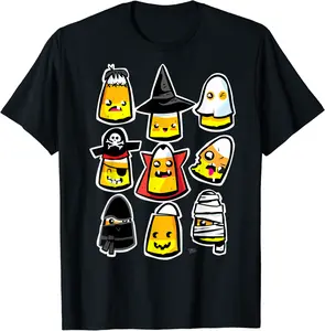 Halloween Holiday Candy Corn Kawaii Cute Womens Funny Gift T-Shirt - Nafeesaami Shop 42B07X86TSR8
