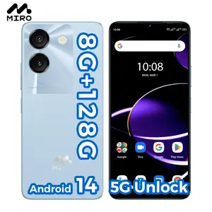 MIRO 5G  Unlocked Smartphone S67 6.75" Water Drop HD+ 90Hz 8GB+128GB 13MP AI Double Camera 0.3MP 4900mAh/10W Charging Bluetooth Fingerprint Sd SD