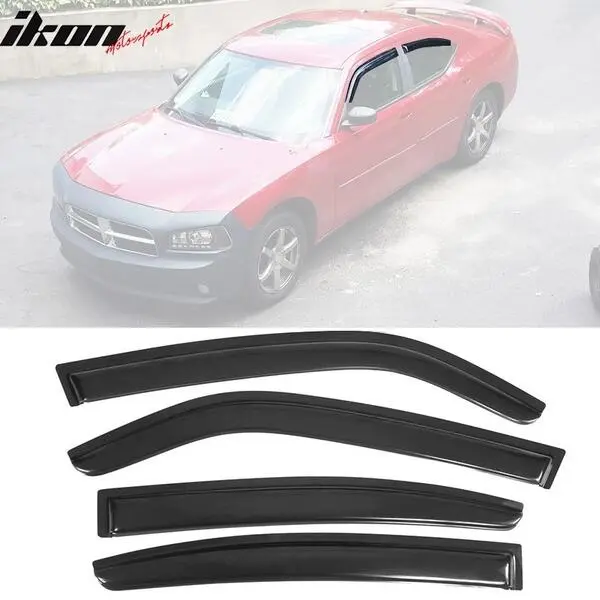 Fits 2006-2010 Dodge Charger Window Visor Sun Rain Guard Wind Vent Deflector 4PCS