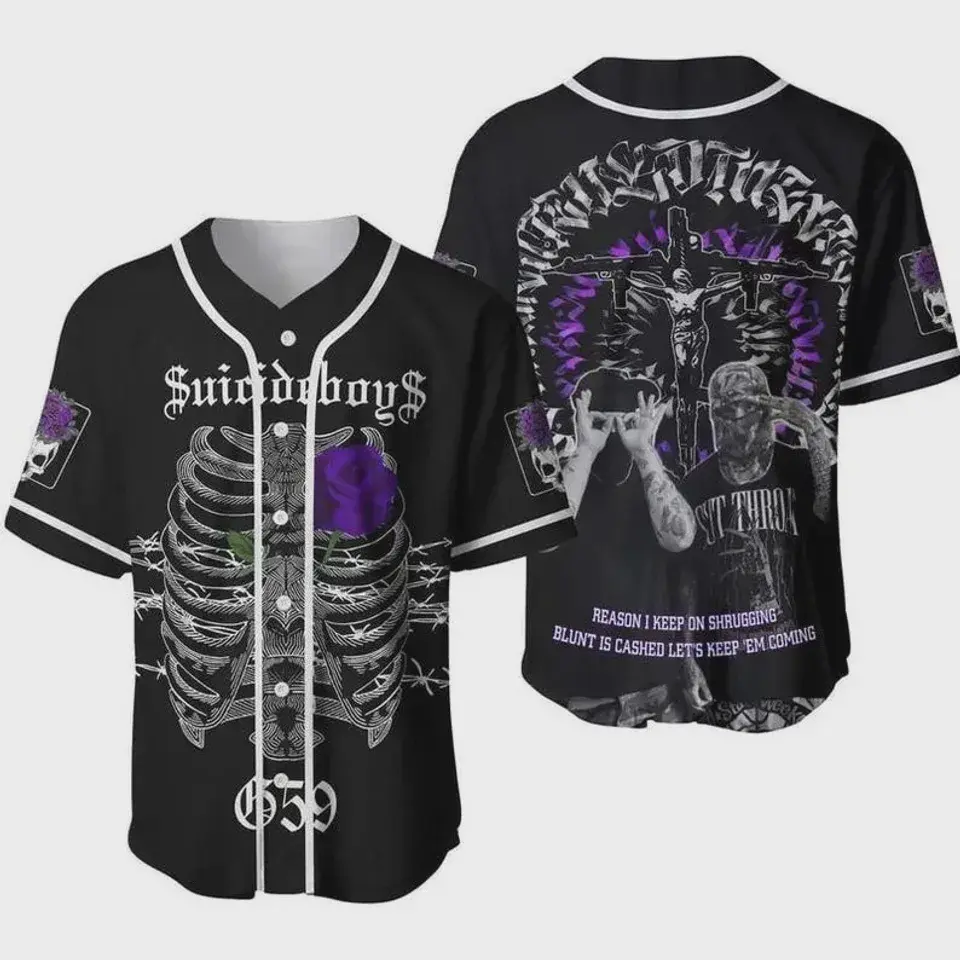 3D Print Suicideboizz Merch Jersey, GG59 Baseball Jersey