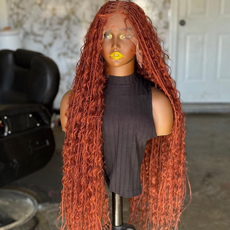 Full lace braided boho wig ready to ship.30 inches