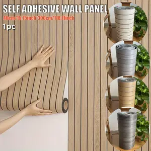 3mm thick striped grille wallpaper,Grain Striped Wall Sticker，Ceilings with Self-Adhesive Textured Wallpaper - Easy to Install Removable Decorative Stickers, freely pasted, with adhesive backing, PVC material