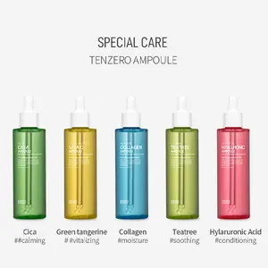 【TENZERO】 Ampoule Skin Care Collection – Cica, Collagen, Hyaluronic, Teatree & Vita C Serums for Hydration, Brightening, Calming & Anti-Wrinkle Care | 110ml