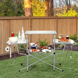 New Outdoor Foldable Outdoor BBQ Table Grilling Stand