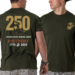 U.S. Marine Corps 250th Birthday 1775–2025 TShirt - Sweatshirt - Hoodie, Iwo Jima Heritage Design, Patriotic Veteran Pride Tee, Veterans Day Shirt, Patriotic Military Shirt for Men & Women