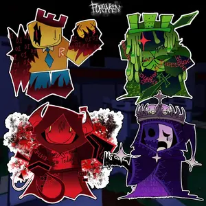 Roblox Forsaken Keychain- Forsaken Killers Myths Hackers 1x1x1x1 John Doe C00lkidd Noli, Forsaken Keychain, Roblox Charm