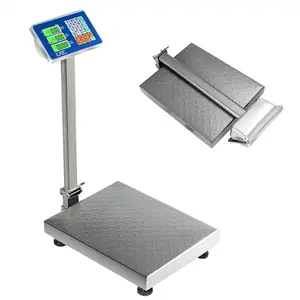 660lbs Weight Computing Digital Scale Floor Platform Scale for Weighing Luggage Package Shipping Mailing Postal Scale with Accurate LB/KG Price Calculator,  Display ()