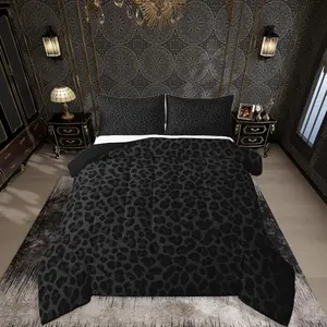 Leopard Comforter Set Cheetah Bedding Set Animal Print Duvet Quilt Bedroom Safari Decor Microfiber Ultra