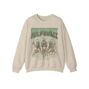 Milwaukee Basketball Vintage Pullover Sweatshirt, Classic Skeleton Theme, Retro Crewneck Gift for Basketball Lovers