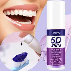 Rozino5d Whitening Toothpaste 30ML, Mint, Contains Brightening Factor, Multi-Effect Whitening, Cleansing, Stain Removal, Fresh Breath, Daily Oral Care