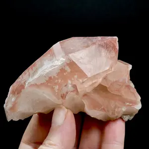 3.6in 182g Isis Face Soulmate Strawberry Pink Lemurian Quartz Crystal Record Keepers, Brazil