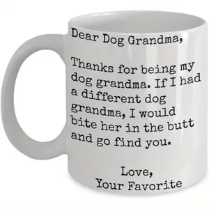 1pc, 11oz, Dog Grandma Coffee Mug Gift for Women Puppy-Lovers of Fur-Baby Pets
