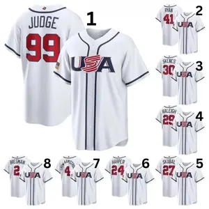 USA Baseball White Pinstripe Baseball Jersey, American Sports Apparel For Men Women, Patriotic National Team Fan Gift Idea | 170326.C15742.ID00