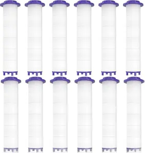 12 Pieces Hydro Jet Shower Head Filter, High Pressure Handheld Vortex Turbo Fan Shower Heads Filter