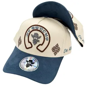 De Rancho Herradura a-frame hat (Beige/Blue)