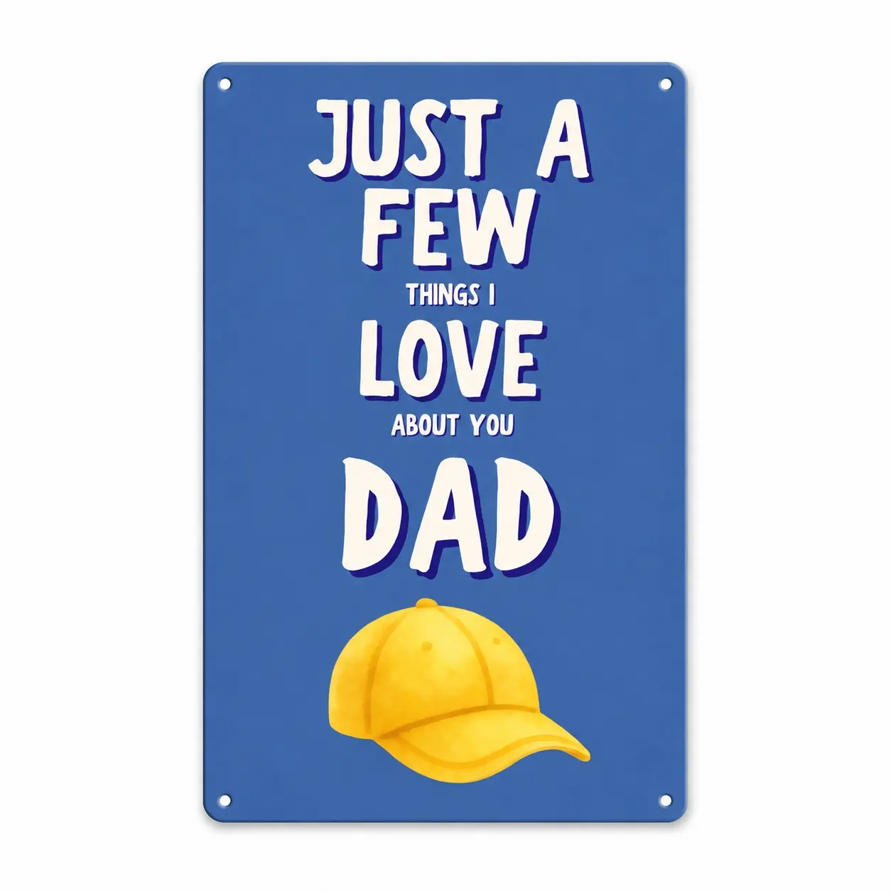 Best Father’s Day Gifts for Dad, Dad Metal Wall Decor, Tin Sign for Father Papa Stepdad Grandpa, 8x12 & 12x16 Inch Pre-Drilled Plaque