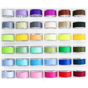 36 count Bobbins and Sewing Threads with Bobbin Case, Assorted Colors Sewing Thread Set, Pre- Bobbins Set for Embroidery and Sewing Machine