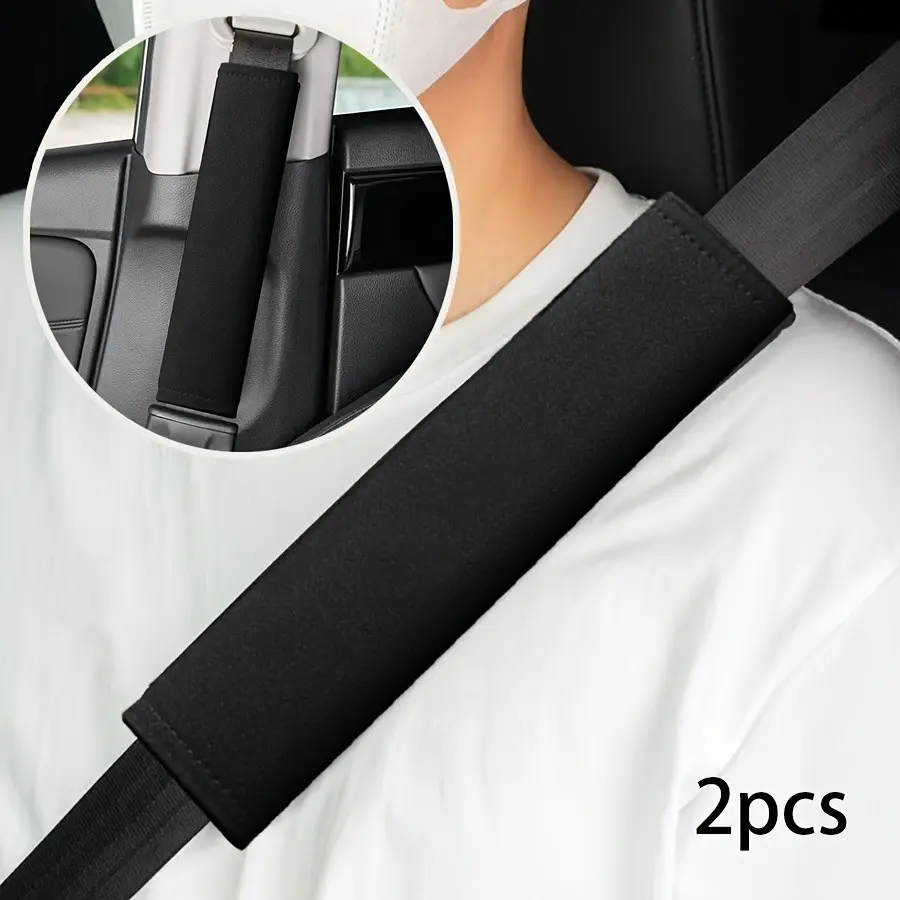 2pcs Car Seatbelt Shoulder Pads, Car Accessories Interior, Anti-Chafe Soft Cool Comfort Covers, Universal Extended Fit, Enhanced Driving Experience