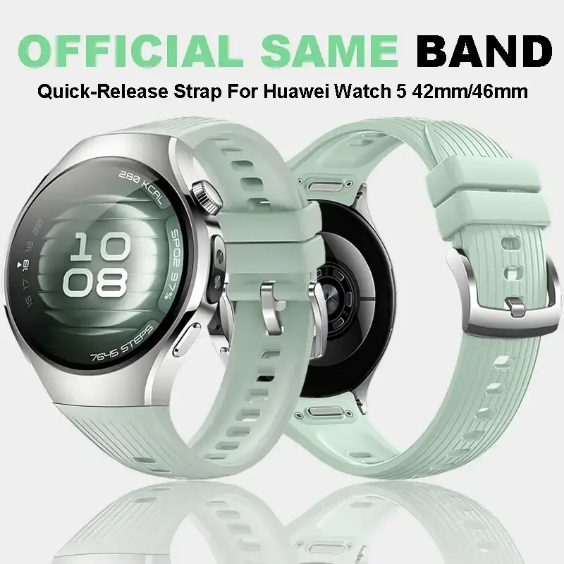 Silicone Strap for Huawei Smart Watch 5 46mm Official Original Replace Band for Huawei Watch 5 42mm Men Women Band Accessories