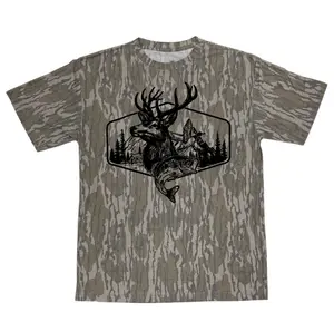 Mossy Oak Hunting T-Shirt, Camo Fishing & Wild Deer design, Gift for Outdoorsmen,Original Stretchy T-Shirt for Men Women, 3D Camo Style T-Shirt, Fanmade Design