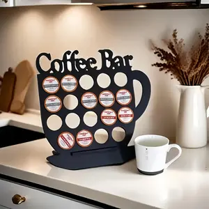 1 creative wooden coffee storage rack saves space, coffeestorage solution, suitable for K cups, home, kitchen or officecountertops graduation gift box valentine bouquet multi-functional organizer