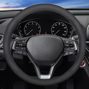 Steering Wheel Cover for Ford F150 F250 F350 Super Duty Expedition  Tundra 4Runner RAM 1500 2500 3500 Lexus GX Grand Caravan Range Rover Accessories Leather Black (15  1/2 ''-16'')