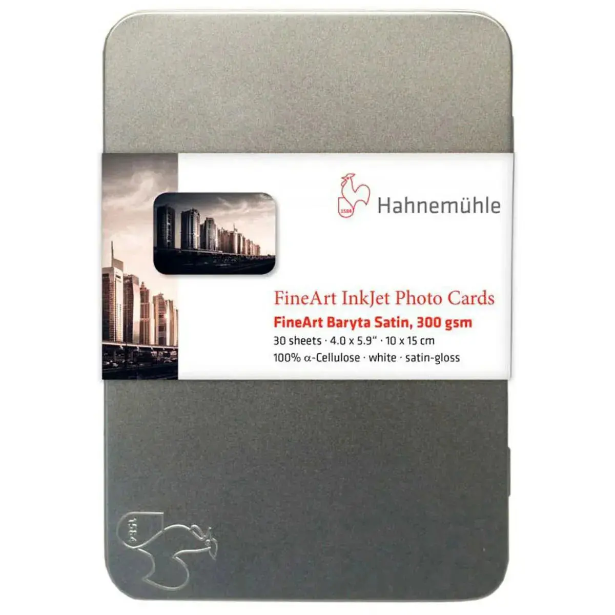 Hahnemuhle FineArt Baryta Satin Inkjet Photo Card, 4x6", 30 Sheets