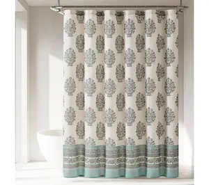 Lush Decor Sofia Flower Block Bouquet Shower Curtain