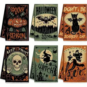 Halloween Dishcloth Microfiber Towel Cloth Holiday Kitchen Table Cleaning Cloth Decoration