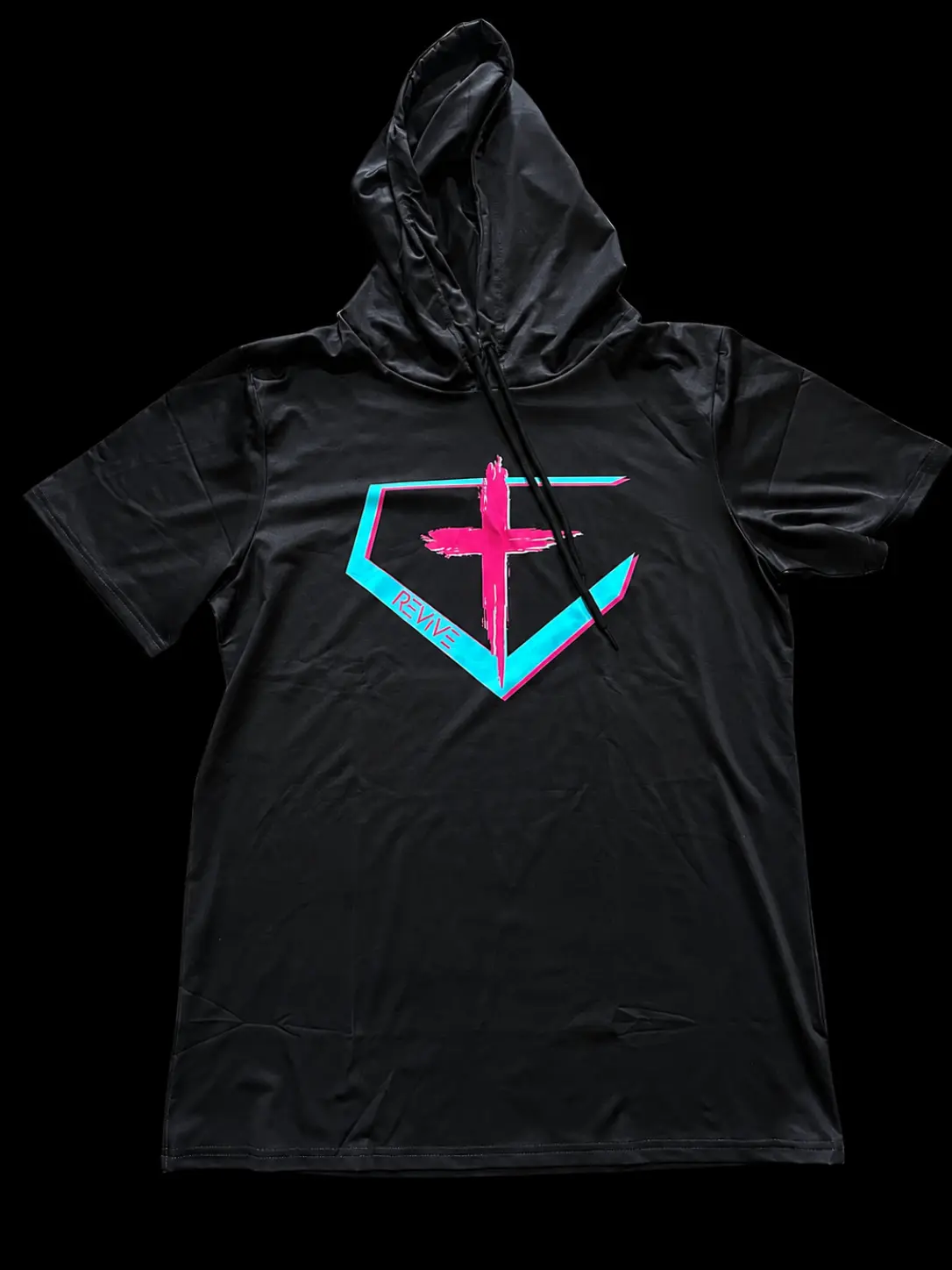 Short Sleeve Hoodie - Home Plate & Cross