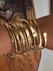 5 Pcs/10 Pcs Vintage Bohemian Adjustable Stackable Bracelets, Punk Style Arm Bangle, Simple Open Ring Bracelet, Perfect for Daily Wear
