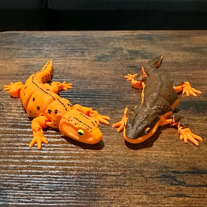 3D Printed Articulated Newt Selection Eastern Newt or Red Spotted Newt ...
