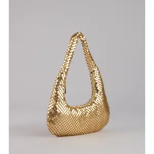 Shimmer Scene Mesh Shoulder Bag