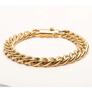 Verve Men's Goldtone Stainless Steel Curb Link Bracelet