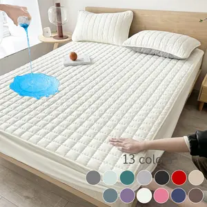 Waterproof Mattress Protector Set, Breathable Mattress Pad – Includes Fitted Sheet & Mattress Cover with Deep Pocket, Soft, Noiseless, Breathable, Stain-Resistant, Machine Washable, with Pillowcases for Bedroom, Guest Room, Dorm, Hotels