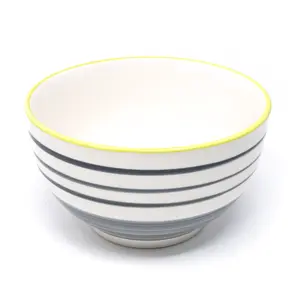 Grey Striped Bowl