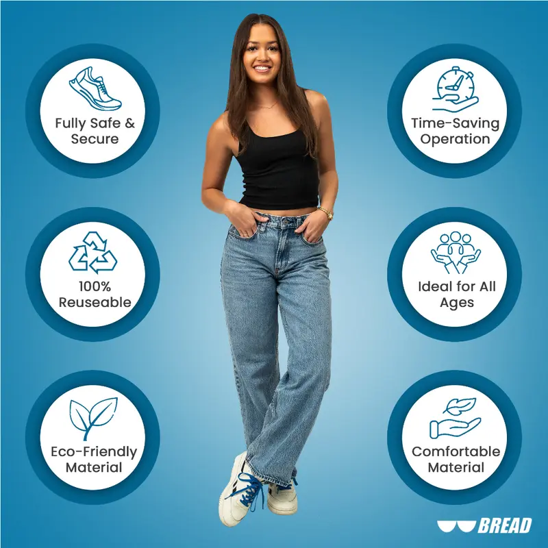 Bread No-Tie Elastic Shoelaces – Slip-On Magic for Sneakers & Running Shoes 2