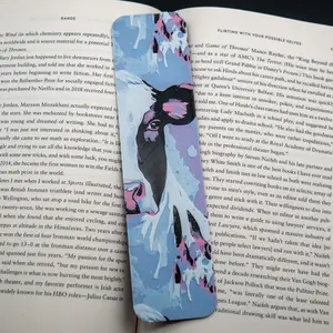 Cotton Candy Cow Bookmark - 3d Textured Cow Bookmark